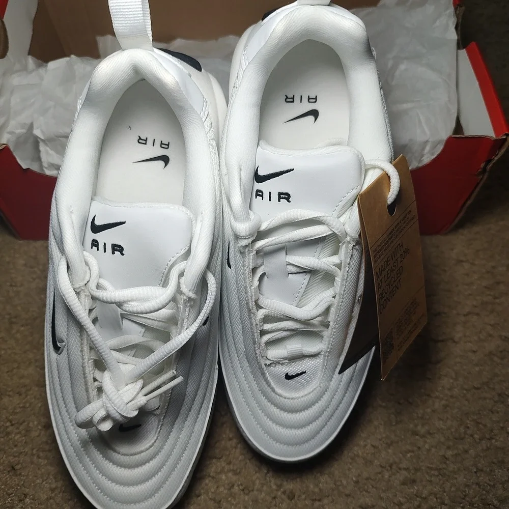 Nike‎ Air Max AP Kids Sneakers White Black CU4826-100 Low Top Running Shoes